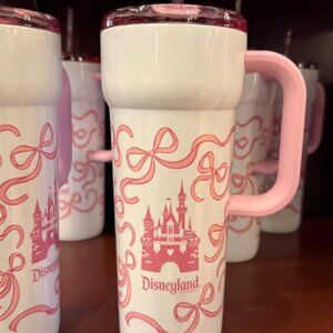 NEW Disney Starbucks Pink Bow Tumbler Disneyland Tumbler Parks
